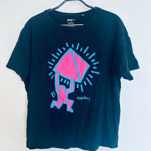 UNIQLO キースヘリング 半袖Tシャツ ブラック L