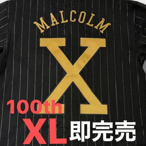 malcolm x 40 acres Mitchell&Ness 100th ベースボールシャツ spike lee