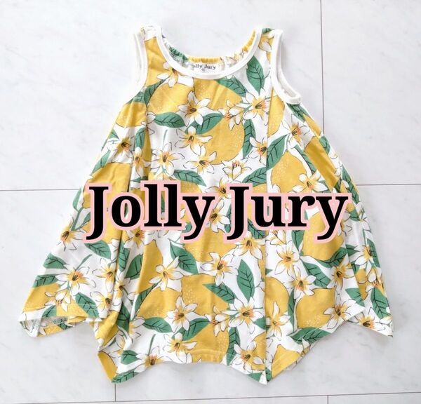 Jolly Jury 90サイズ レモン 花柄 ノースリーブ ワンピース チュニック ベビー服 キッズ服 タンクトップ トップス