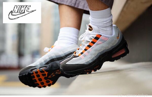 Nike GS Air Max 95 Bright Mandarin ナイキ エアマックス95 OG ブライトマンダリン 24.5