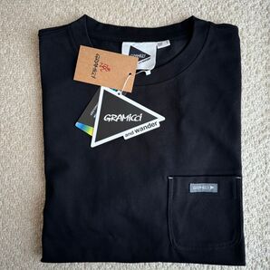 新品 and wander × gramicci グラミチ Tシャツ ブラック