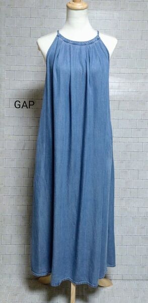 GAP テンセルデニムキャミワンピース マキシレイヤード