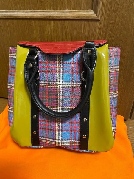 BEAMS チェック柄 バッグ 2way