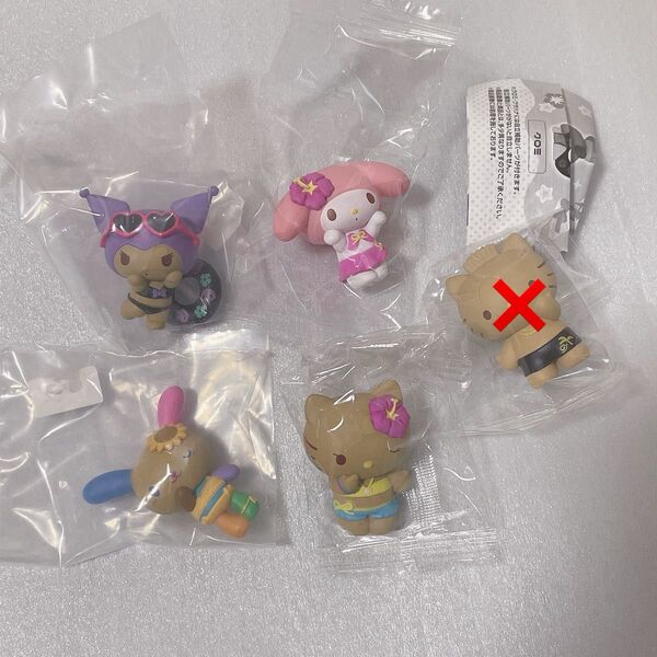 みんなでバカンス 日焼け ガチャガチャ サンリオ ハローキティ マイメロディ クロミ ウサハナ