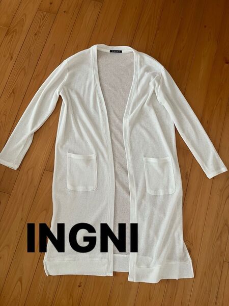 INGNI イング オフホワイト ロングカーディガン M