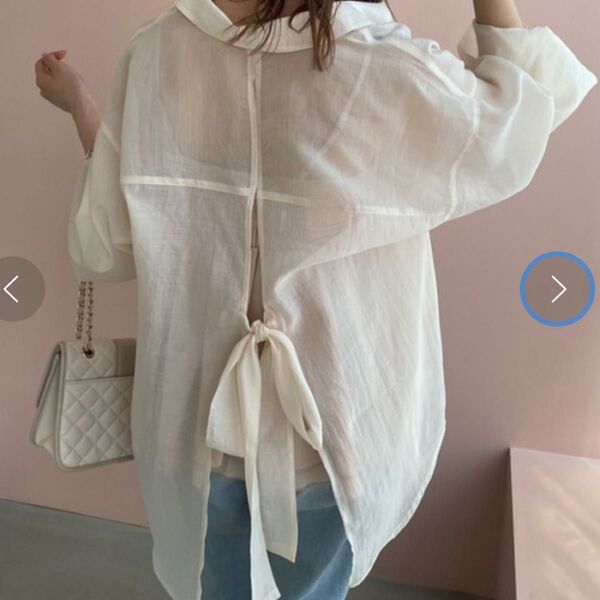 シャツ ブラウス バックリボンシアーシャツ one after another NICE CLAUP
