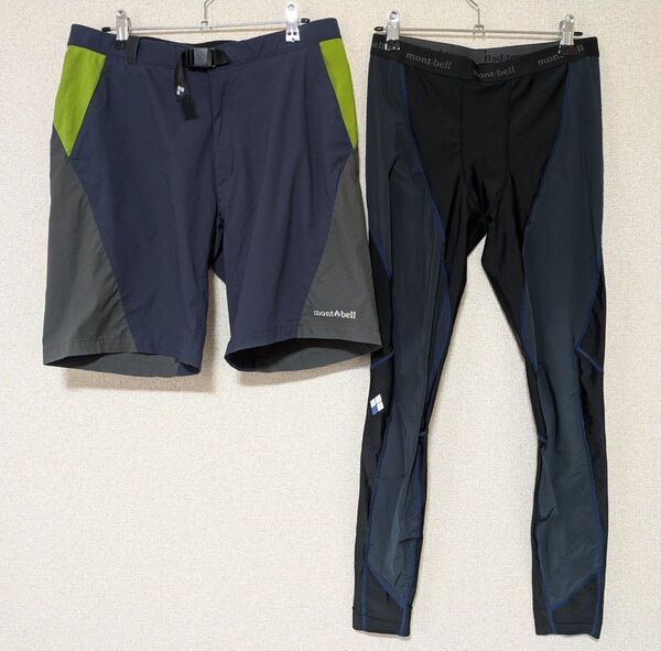 美品 2点 メンズM ショートパンツとレギンスのセット モンベル