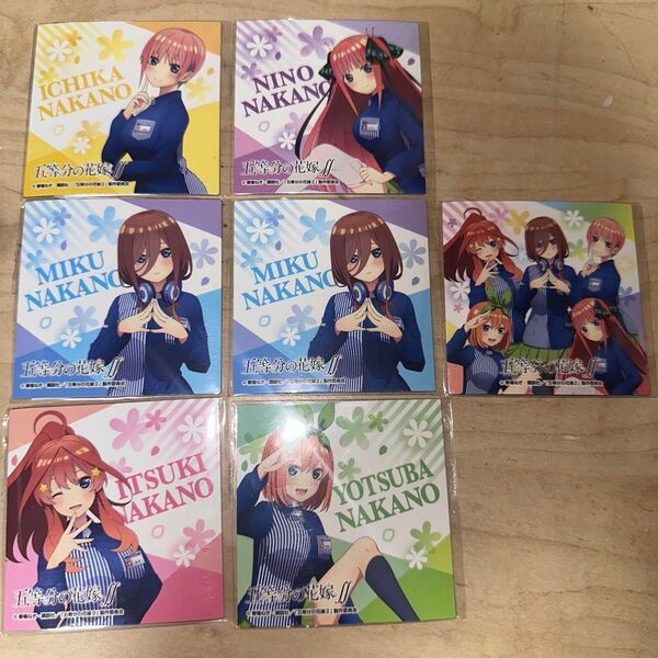 五等分の花嫁 マグネットシール 一花 二乃 三玖 四葉 五月 ローソンコラボ