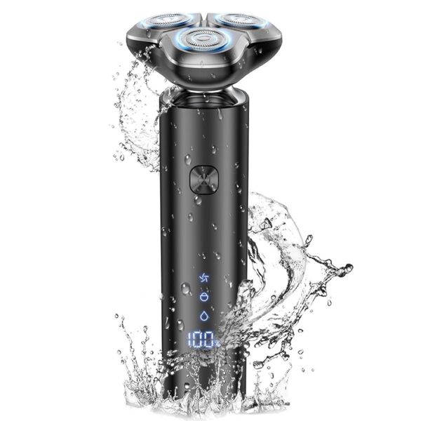 シェーバー メンズ 髭剃り 電動 360°回転式 LEDディスプレイ IPX7防水 お風呂 乾湿両用 長持ちバッテリー