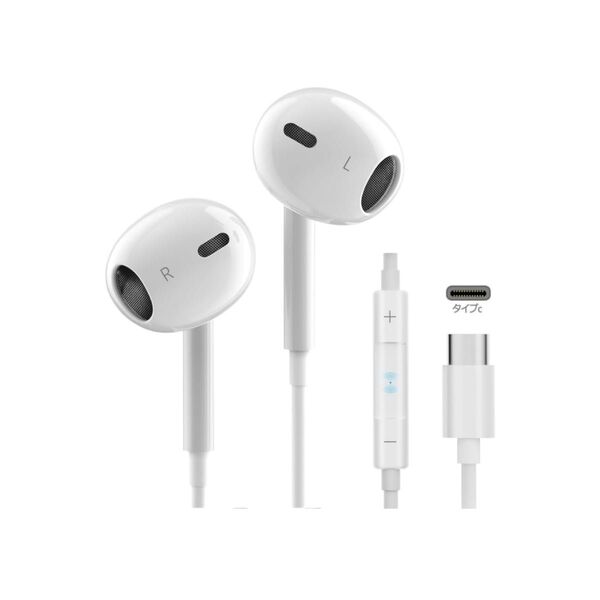 イヤホン タイプc イヤホン【2025新版 iPhone15/16対応】 有線HiFi クリア通話 イヤホンマイク