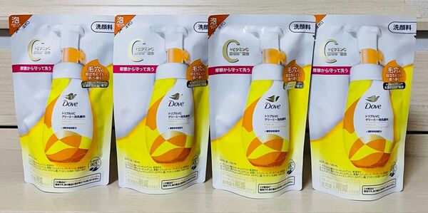 ダヴ トリプルVC クリーミー泡洗顔料 125mL×4個 新品
