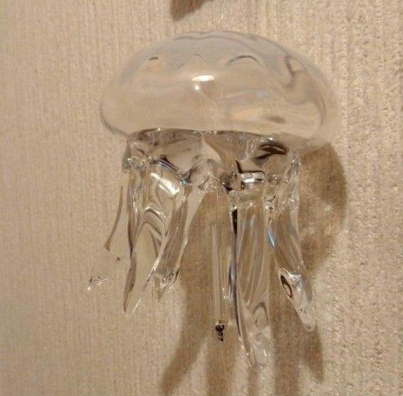 くらげ風鈴 タクグラス 半透明 白 透明 クラゲ TAKU GLASS 風鈴