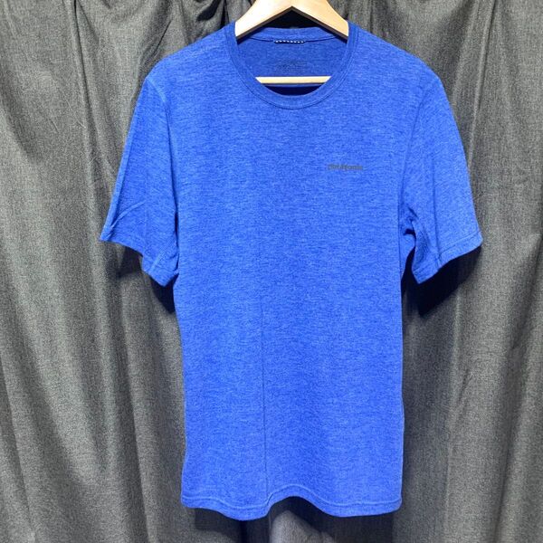 パタゴニア Tシャツ ナイン トレイルズ シャツ Men’s XS 杢ブルー 霜降り クルーネック 速乾