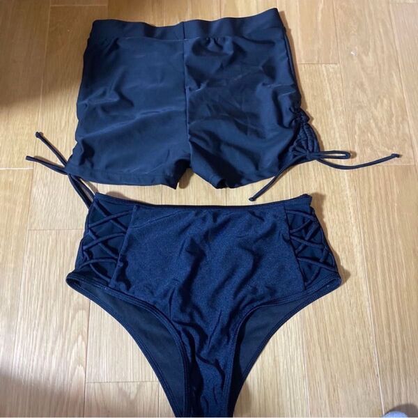 水着 ビキニ タンキニ クリーニング済み 未使用 ショーパン プール スイムウェア ブラック 黒 ボトムス ショーツのみ