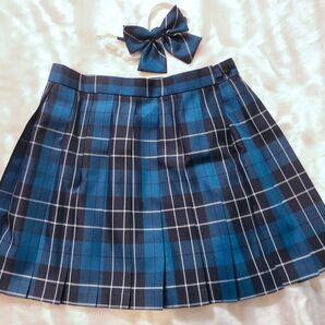 JK 制服スカート プリーツスカート ブラウス リボン 3点セット