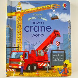英語絵本 Crane クレーン 働く車 しかけボードブック Usborne