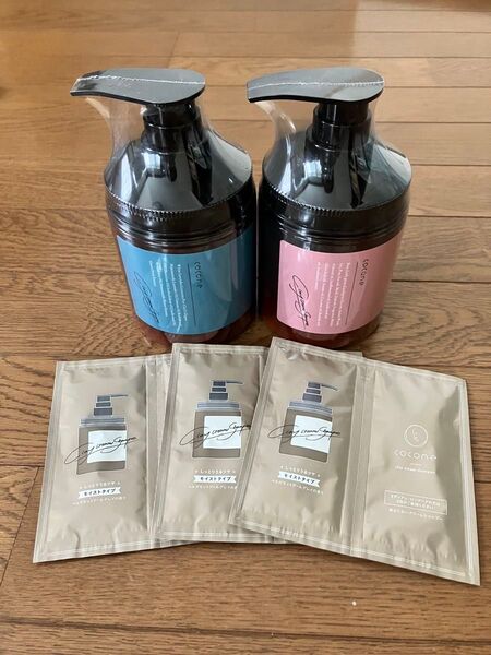新品 泥とクリームの新感覚ヘアケアcoconeクレイクリームシャンプー モイスト11g×3包 スムース380g リペア380g