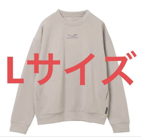 未着用 SIXPAD リカバリーウェア クルーネック ウォームグレー 男女兼用 L