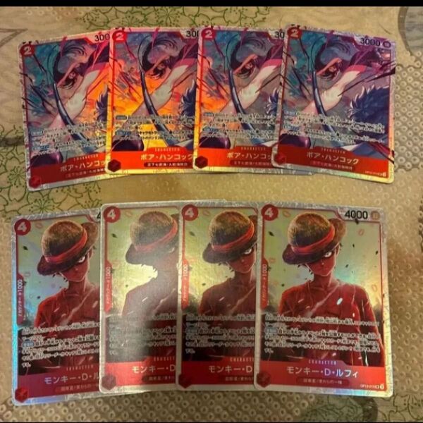 ワンピースカード 師弟の絆 ルフィ ハンコック SR まとめ売り 赤デッキパーツ 麦わらの一味 王海七武海