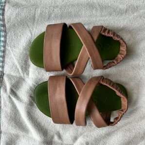 【15cm】COS キッズサンダル ピンク/グリーン