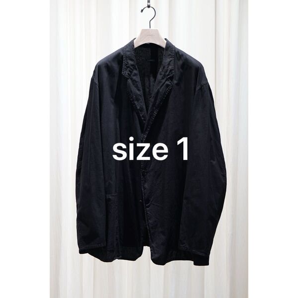 COMOLI 25SS KHADI コットン ジャケット ブラック サイズ 1