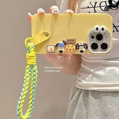 【新入荷】 iPhone16plus スマホケース ストラップ付 グルミット 犬