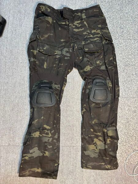 Emersone gear G3コンバットパンツ マルチカムブラック ニーパッド(黒)あり Lサイズ(商品詳細参照)