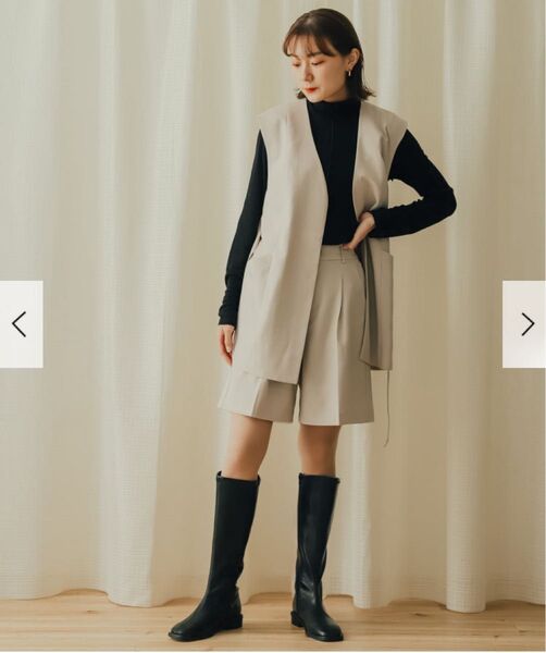 SENSE OF PLACE アーバンリサーチ センタープレスバミューダパンツ ベージュ ショートパンツ S