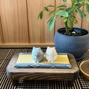 赤松集成材 ミニ畳付き飾り台 - 和モダン