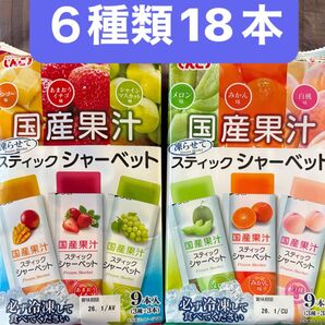 凍らせて美味しいスティックシャーベット6種類18本 大人気冷菓子 熱中症対策にオススメ!
