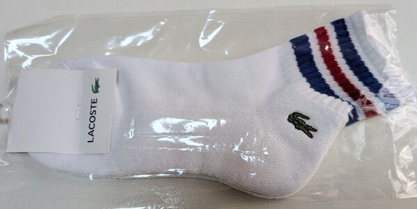 LACOSTE ラインドアメリブショートソックス トリコロール24cm ラコステ