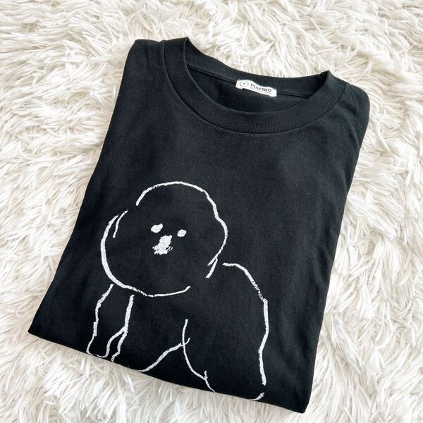美品 MAMBO マンボ 犬 イラスト 半袖 Tシャツ 黒 ブラック ティーシャツ Free size フリーサイズ