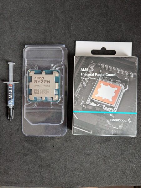 ◆未使用品◆ AMD Ryzen 7 7800X3D Socket AM5 (バルク品)+Deepcool 銅製 グリスガード