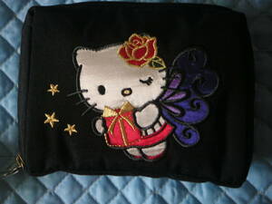  limited goods *ANNA SUI Anna Sui ×SARNIO Hello Kitty collaboration black pouch tag attaching new goods prompt decision 