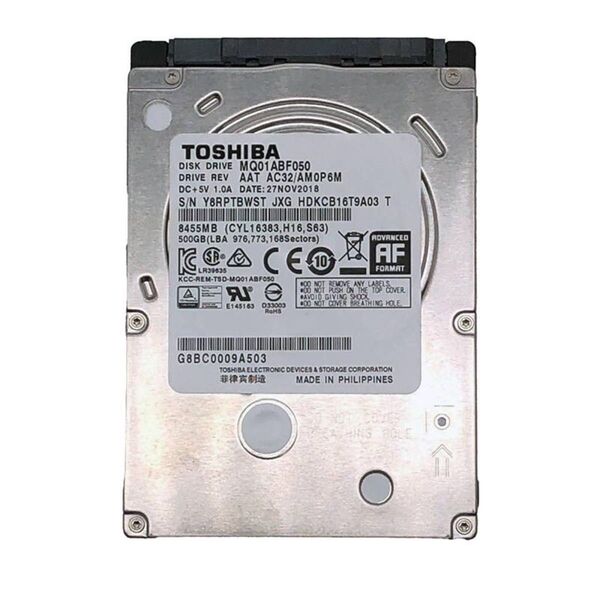 東芝 Toshiba 内蔵HDD500GB 5400 rpm 動作品 2.5インチ HDD MQ01ABF050