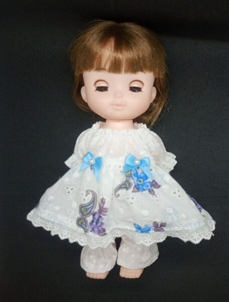 メルちゃん ソランちゃんサイズ ハンドメイド ネグリジェタイプの乙女なパジャマ S5-107