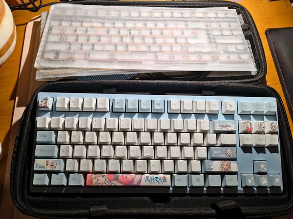 メカニカルキーボード Meletrix ZOOM TKL 試打のみ PVD+内部配重 真鍮PC FR4プレート カスタムキーボード
