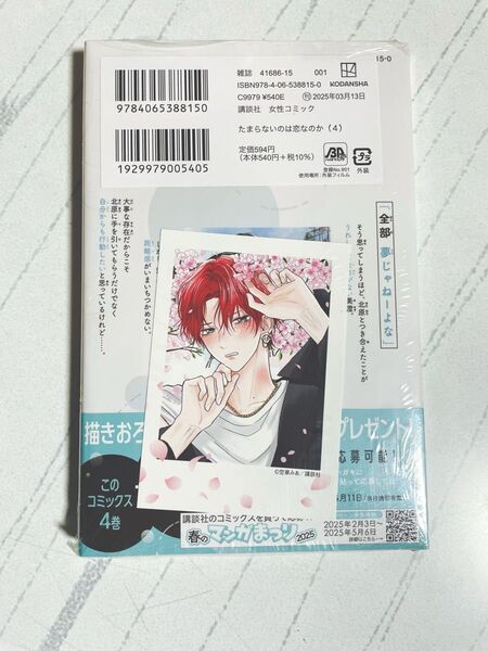 たまらないのは恋なのか 4巻 カード 特典付
