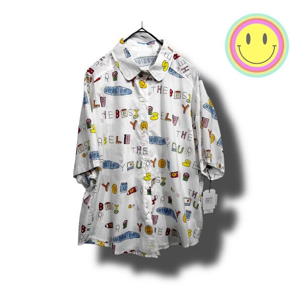 にこにこ にこにこ なシャツ 半袖 半袖シャツ