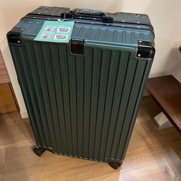 新品 送料無料 Lサイズ ダークグリーン キャリーバッグ 98L キャリーケーススーツケース キャリーケース