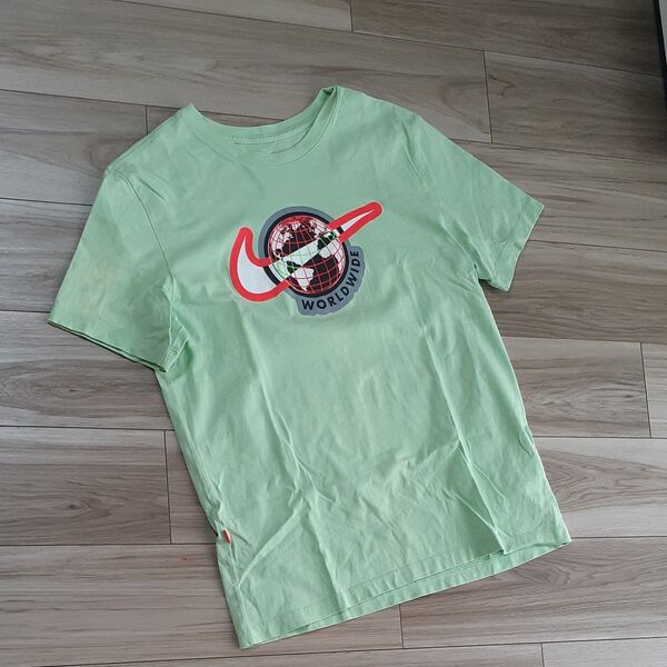 NIKE Tシャツ WORLD WIDE グリーン系 古着