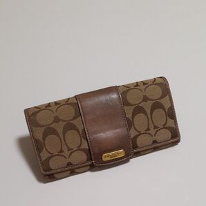 COACH 財布 ブラウン シグネチャー