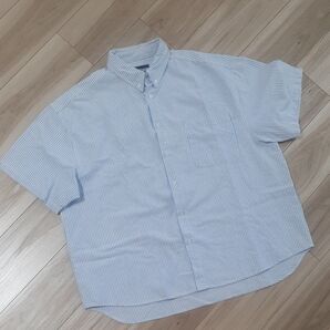 BELLKEN IDEA ストライプシャツ 水色 Lサイズ