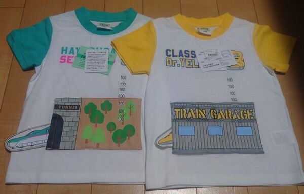 キッズ 半袖Tシャツ 新幹線 はやぶさ ドクターイエロー