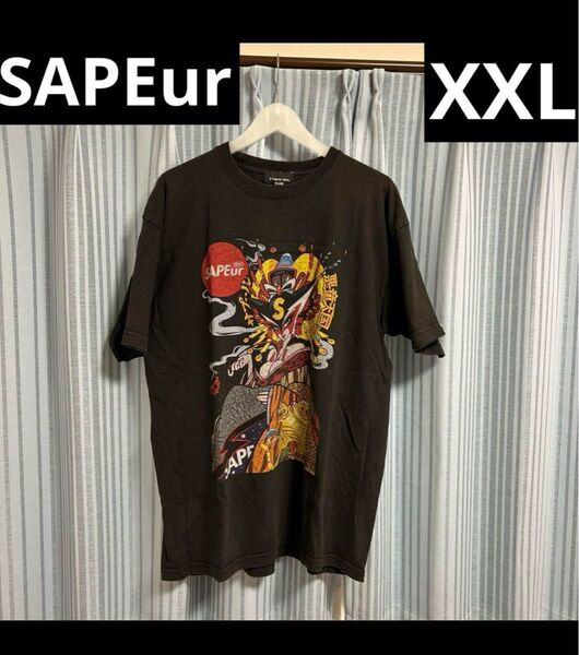 SAPEur Tシャツ XXL ドロンジョ タツノコプロ サプール ヤッターマン 半袖 ブラック