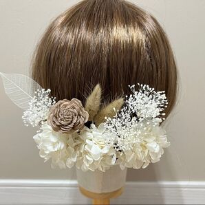 髪飾り ヘッドドレス 成人式 和装 振袖 ウェディング ブライダル 前撮り ドライフラワー ヘアアクセ