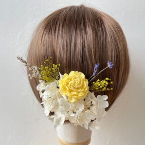 髪飾り ヘッドドレス ヘアピン 成人式 和装 振袖 ウェディング ドライフラワー 前撮り