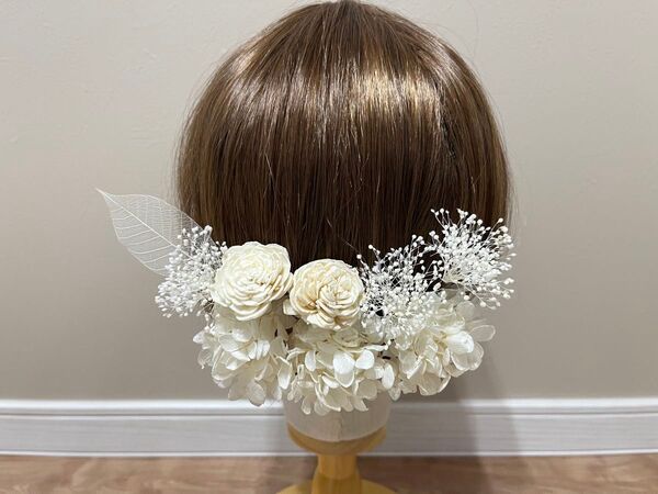 髪飾り ヘッドドレス ヘアピン 成人式 和装 振袖 ウェディング 前撮り ドライフラワー 結婚式