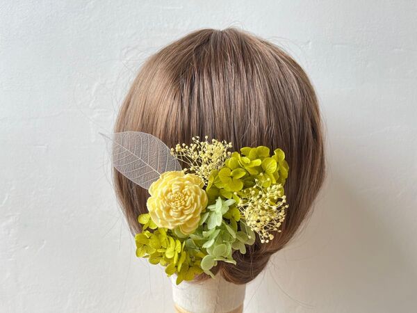 髪飾り ヘッドドレス ヘアピン 成人式 和装 振袖 ウェディング 前撮り ドライフラワー