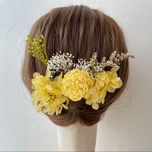 髪飾り ヘッドドレス ヘアピン 成人式 和装 振袖 ウェディング ドライフラワー 前撮り ヘアアクセ 浴衣